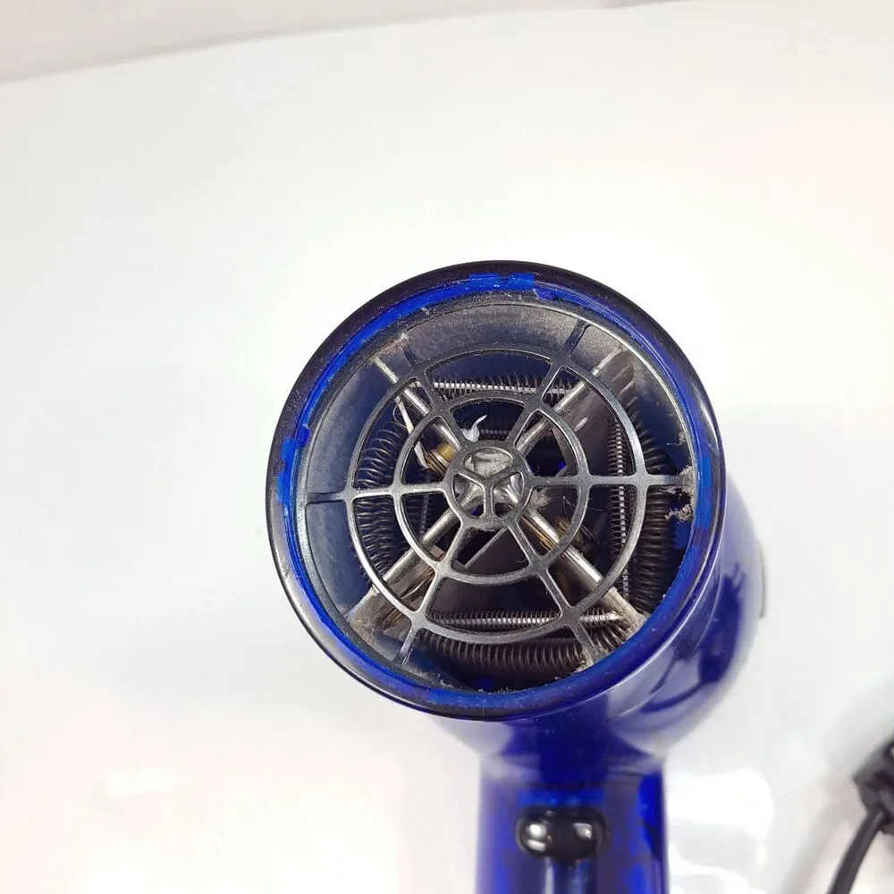 Conair Hair blow Dryer Translucence clear blue Y2k 1875 Watt Model 077B WORKS